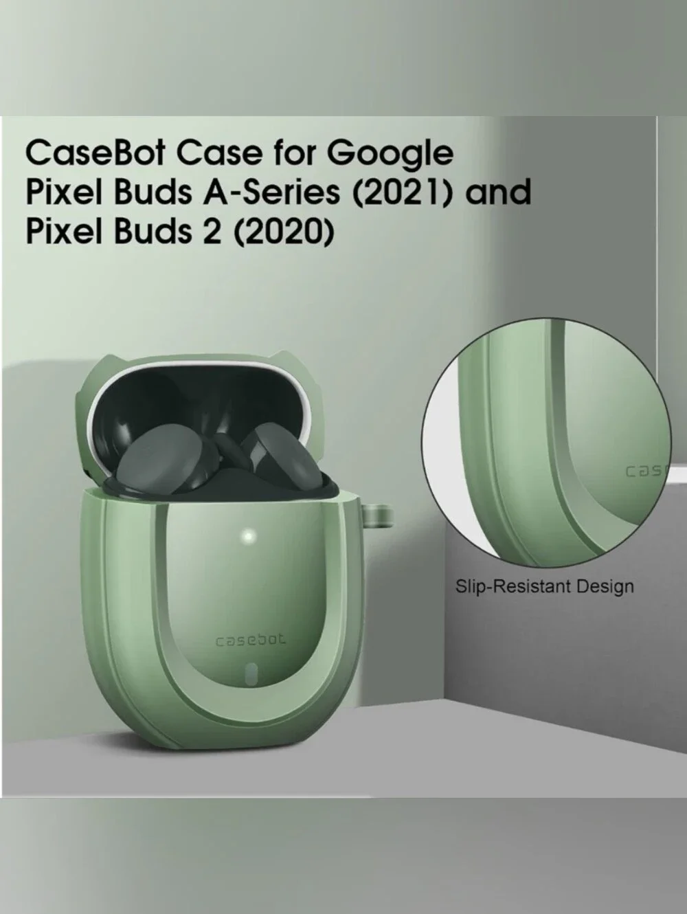 Case for Google Pixel Buds A-Series 2021 / Pixel Buds 2, Sage Green